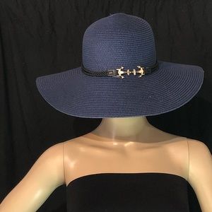 Navy blue floppy hat